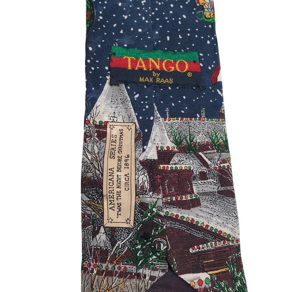 Tango Mens Necktie Tie Americana Series Vintage Night Before Christmas Holiday - Picture 4 of 6